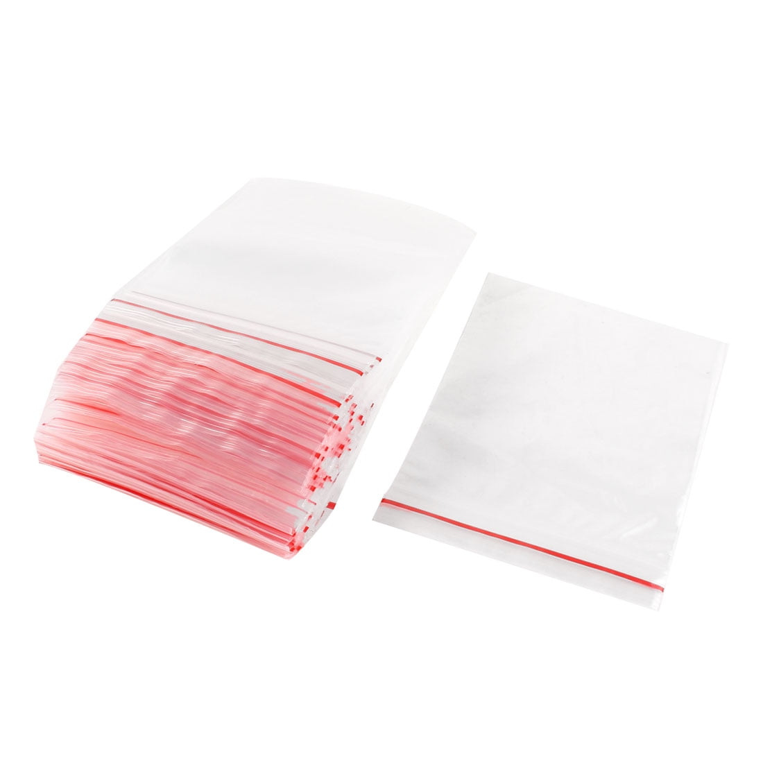 100 Pcs 14cm x 10cm Grocery Storage Self Sealing Clear Plastic Bags