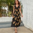 thumbnail image 3 of Hot Dog Womens Night Club Maxi Dress V Neck Sleeveless Bohemia Long Dresses, 3 of 9