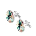 thumbnail image 2 of Dragonfly Elegant Dress Shirt Silver Jewelry Mens Cufflinks Shirt Clip Set Made of Stainless Steel for Formal Occasions, 2 of 6