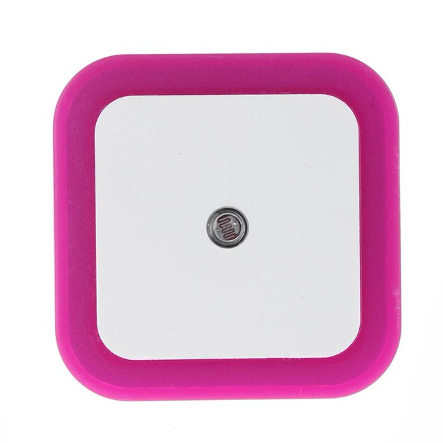 Lámpara de dormitorio cuadrada con luz nocturna y control de sensor de luz LED mini (EU Rose Red) Lamparas Tmvgtek Para estrenar