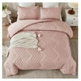 thumbnail image 3 of TiaGOC Size Comforter Set, 3 Pieces Blush Girls Women Tufted Bedding Set & Collections, All Season Bed Set (90x90In Comforter & 2 Pillowcases), 3 of 7