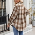 thumbnail image 4 of Qepwscx Casual Womens Long Sleeve Button Up Tops Plaid Print Collar Neck Shirts Going Out Tops T-Shirts Blouses Fall Sweatshirt Basic Tees Loose Fits for Women, 4 of 5