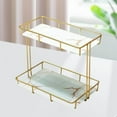 thumbnail image 3 of justharion Storage Rack Multi-layer Storage Box Perfume Jewellery Container Basket L Double Layer White, 3 of 8
