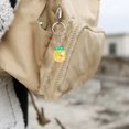 thumbnail image 4 of GUANGHONG Easter Egg Keychain Pendant Acrylic Colorful Flower Rabbit Keychain Cute Key Decoration Backpack Decoration for Gift, 4 of 6