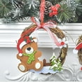 thumbnail image 4 of Corona de Feliz Navidad, coronas de ratán, corona colgante para puerta delantera, adorno de Navidad, 4 of 5