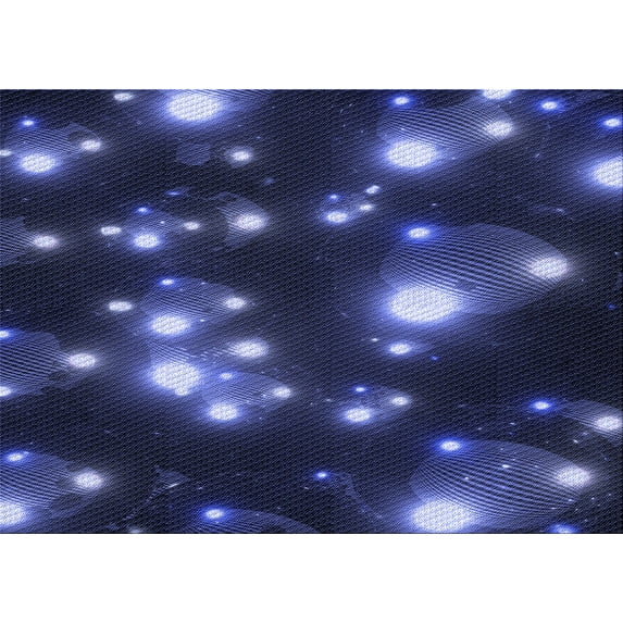 Ahgly Company Machine Washable Indoor Rectangle Transitional Night Blue Area Rugs, 6' x 9'