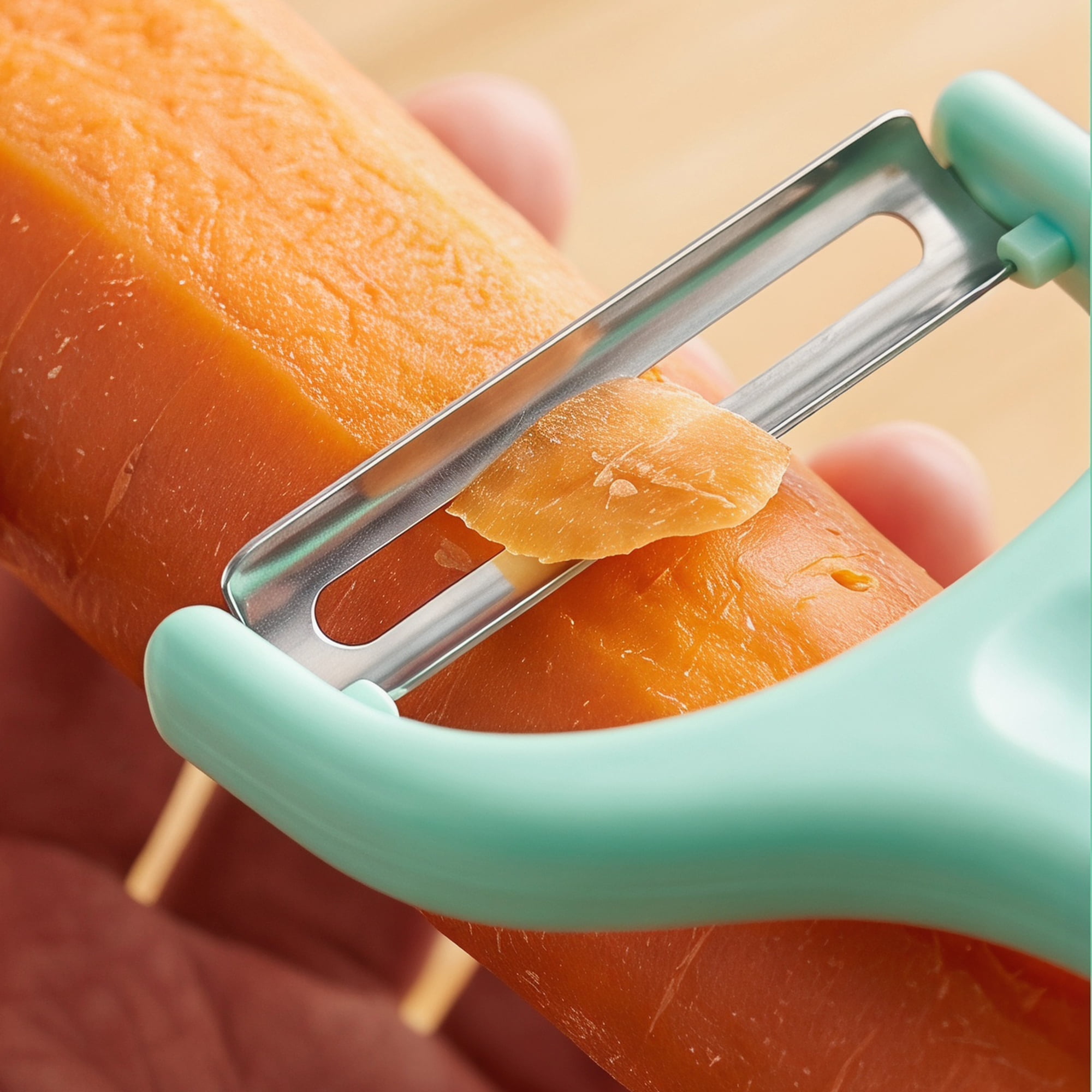 Unique Bargains Plastic Vegetable Peeler with Ergonomic Handle Light Blue 5.9x2.4x0.6 inch