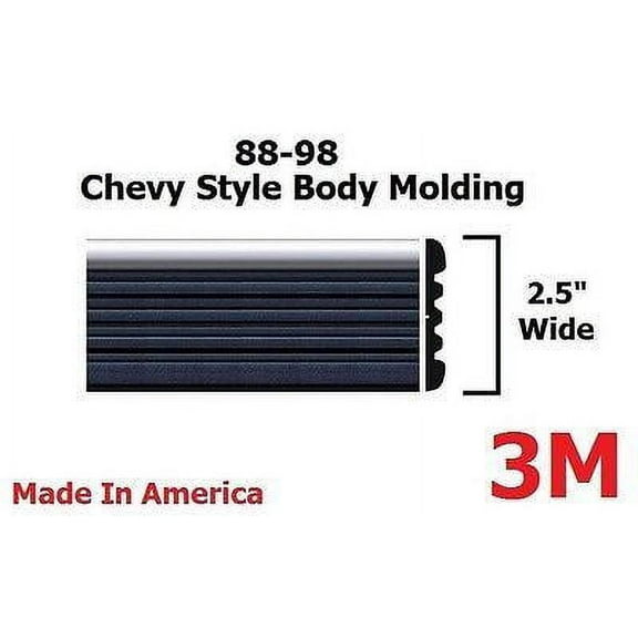 1992-1998 Chevy Suburban Chrome/Black Side Body Trim Molding