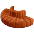 thumbnail image 5 of Meridian Furniture Arc Cognac Velvet Modular Sectional, 5 of 7