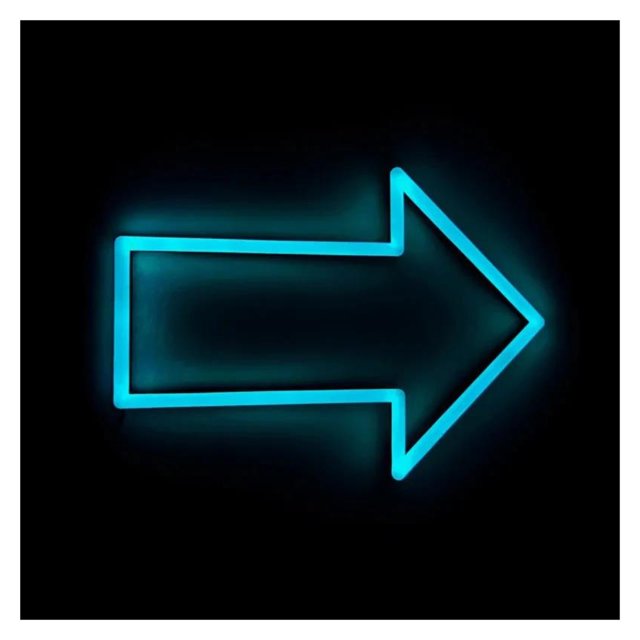 Letrero De Neón Con Luz Flecha Direccional Para Entrada Tienda Y Decoración Pared Sala Transmisión En Vivo