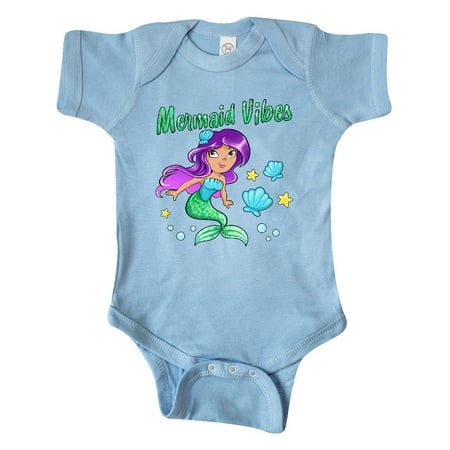 

Inktastic Mermaid Vibes- cute mermaid with green tail Gift Baby Girl Bodysuit