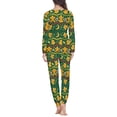 thumbnail image 4 of Renewold Women's Sleepwear Tops & Pants with Pockets Christmas Bell Gingerbread Man Family Pajamas Matching Sets 2 Pieces Nightwear Lounge Wear Size 4XL, 4 of 5