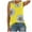 Yellow, variant on Bescita Women Summer Tops O-neck Daisy Print Sleeveless Tank T-Shirts Graphic Blouse