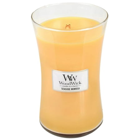 WoodWick Large D?cor Glass Candle, Seaside Mimosa, 22 ounces