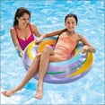 thumbnail image 3 of Swimming Ring, Rainbow Swimming Ring for Adults, Inflatable Swimming Hoop, Blue, 3 of 5