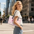 thumbnail image 6 of ZUXONGSY Axolotl Daisy Flower Print Handbag for Women Trendy Travel Purse Portable Shoulder Bag with Zippered for Work Dating, 6 of 6