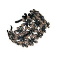 thumbnail image 3 of Diadema con brillantes, aro para el pelo con joyas, accesorio para la cabeza, diadema ancha, diadema con flores brillantes para reuniones de amigos,, 3 of 10