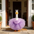 thumbnail image 4 of Nkmbld Porch Goose Decor, Princess Lawn Goose Costume with Crown Necklace Tutu Skirt, Fits 23" Goose Statue for Outdoor Garden Yard Art Decor, 4 of 6