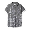 thumbnail image 4 of Mujeres Pantalones Cortos Impresos Blusas de Manga Corta Y Top Regular, Vestido de Moda de Verano Casual para Mujeres, 4 of 4