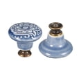 thumbnail image 4 of 32x34mm Ceramic Drawer Knobs, 6pack Ball Shape Door Pull Handles with M4 Mounting Screws for Home, Blue, 4 of 6