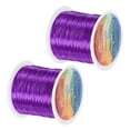 thumbnail image 1 of Uxcell 2 rollos de alambre para joyería de 0.4mm 26 Gauge 328ft alambre de cuentas de cobre para hacer joyas, plantar, tejer DIY 100m púrpura, 1 of 7