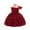 Deep Red, variant on Toddler Girls Sleeveless Bowknot Flower Dress Elegant Tulle Party Gown for Birthday Wedding Christmas