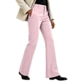 thumbnail image 4 of XuJwPNcy Mens Dress Pants Classic Fit Pockets Flared Pants Trendy Business Casual Bell Bottom Trousers Work Office Slacks(Pink,Large), 4 of 7