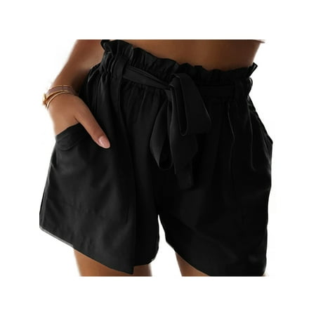 Women's High Waisted Tie Belt Shorts Summer Casual Beach Hot (The Best High Waisted Shorts)