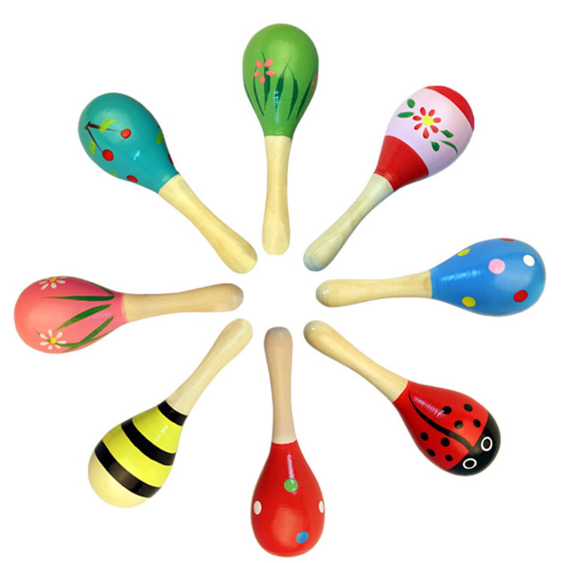 owhelmlqff-Music Enlightenment1Pc Wooden Orff Musical Percussion Instrument Children Maraca Rattle Tool Toys