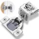thumbnail image 1 of Bisagras para gabinete DecoBasics superpuestas de 1,5" con cierre suave, 1 of 9