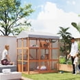 thumbnail image 2 of PawHut 81"H Large Catio with Floor to Prevent Escaping & Easy Cleaning, 2 of 10