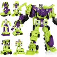 thumbnail image 2 of Haizhixing 6 IN 1 Set Transformation Toys Boy Devastator Action Figure Robot Engineering Vehicle Car Aircraft Model Kids H903, 2 of 4