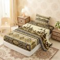 thumbnail image 3 of Erosebridal Rustic Farmhouse Aztec Twin Sheet Sets, Western Cowboy Bedding, Brown Black, 3 Pieces 1 Flat Sheet, 1 Fitted Sheet and 1 Pillowcase, 3 of 5