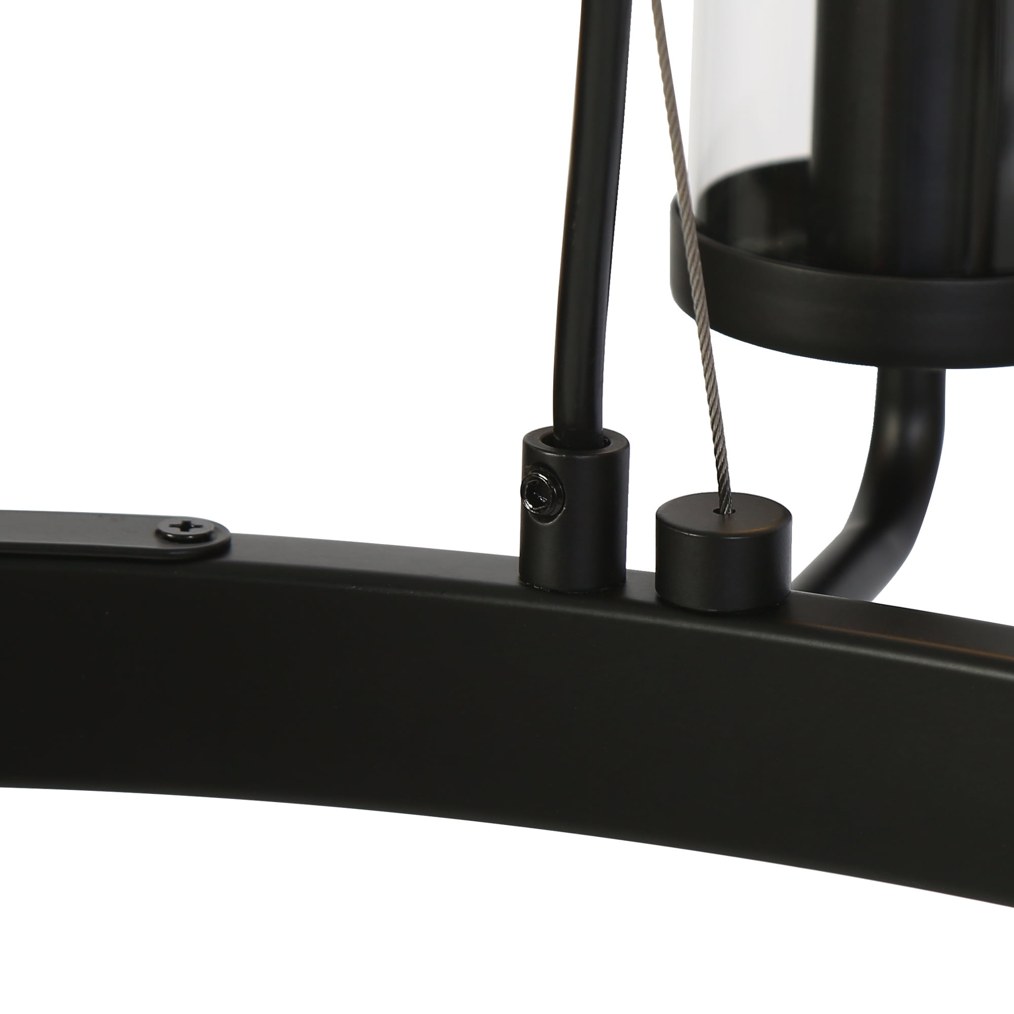 LNC 9-Light 1-Tier Transitional Metal Matte Black Hardwired Wagon Wheel Chandelier