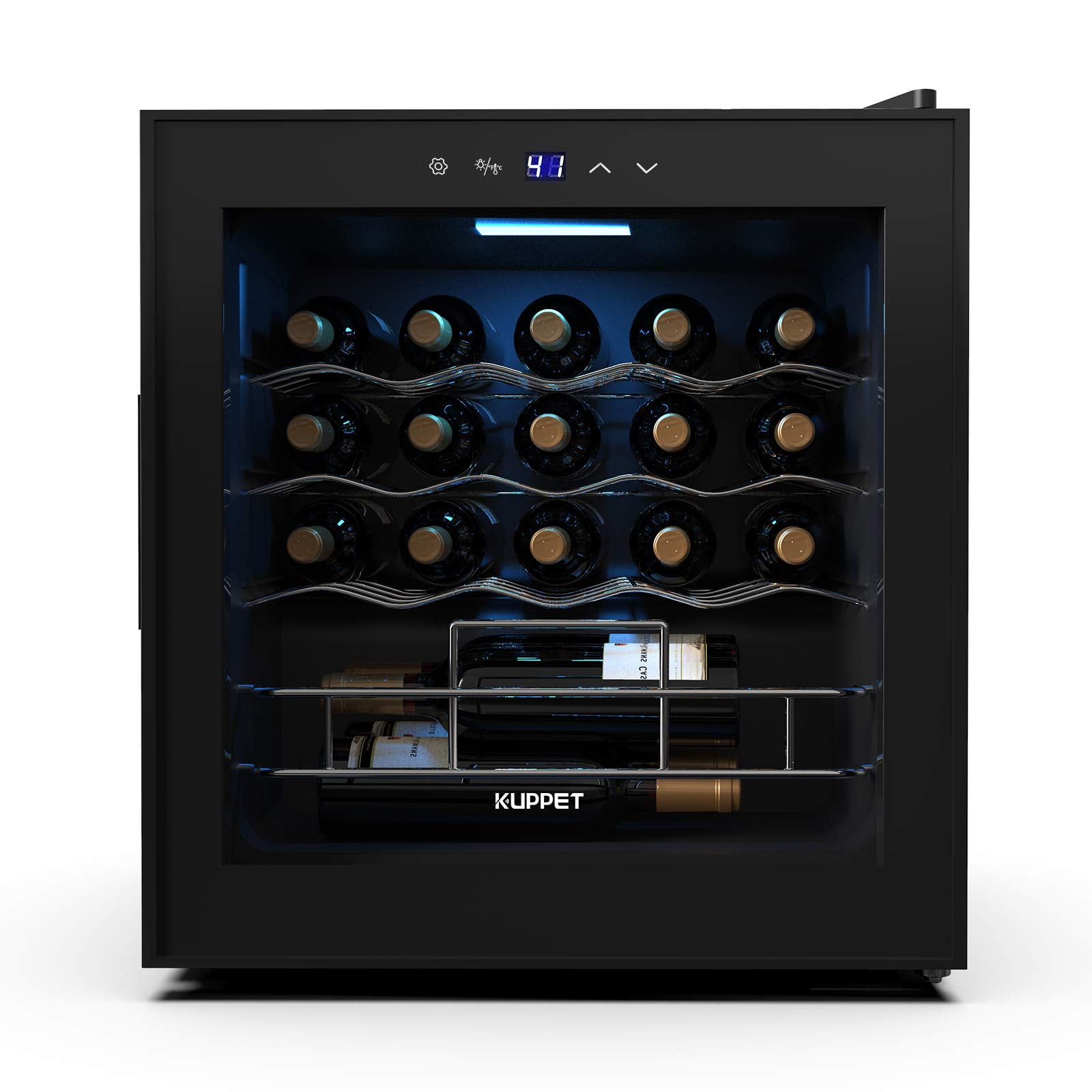 KUPPET 19 Bottles Wine Cooler, Compressor Freestanding Chiller