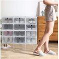 36 Pack Clear Shoe Organizer Box, BTMWAY Transparent Plastic Stackable