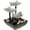 Silver Triple Tier, variant on EUWBSSR Water Fountain,Tabletop Fountain with Light and Pebble Meditation,Small Waterfall Fountain USB Powered Sound Relaxation Fountain Ornament for Table Office Home