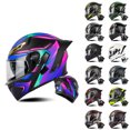 thumbnail image 2 of Motorcycle Full Helmet For Men Women Adjustable Goggles Sun Shield Streamlined Riding Helmet For Outdoor ATV Dirt Bike, 2 of 9