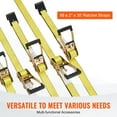 thumbnail image 5 of VEVOR 10 Pack Ratchet Tie Down Straps 10000 lbs 2" x 30' Heavy Duty for Cargo, 5 of 9