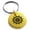 Gold, variant on Stainless Steel Nautical Ship Helm Wheel Engraved Small Medallion Circle Charm Keychain Keyring