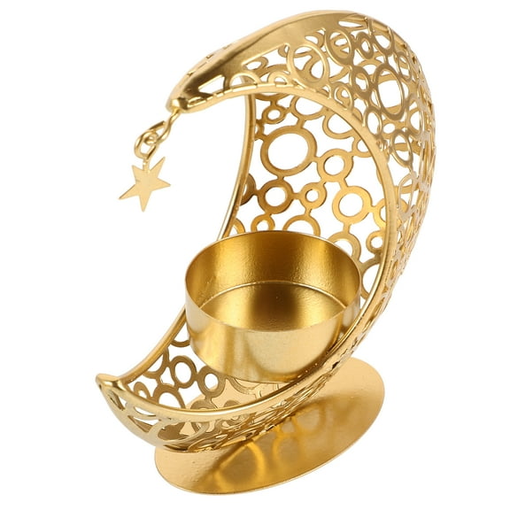 WORGEOUS  Decorations Crescent Moon Candle Holder Candlestick Ornaments