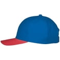 thumbnail image 3 of Augusta OS Rally Cotton Twill Cap Royal/Scarlet 6251, 3 of 6