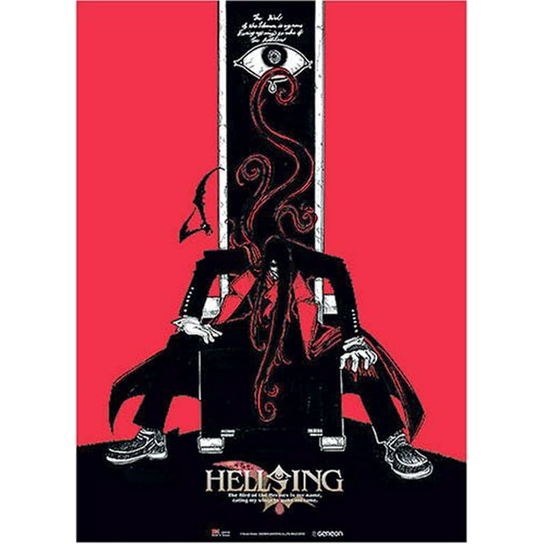 Anime Hellsing Home Decor Wall Scroll Poster Fabric Painting Alucard /  Seras Victoria /RUINS 22 x 16 Inches-04
