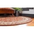 thumbnail image 4 of Rugs.com Aditi Collection Rug – 6' Round Brick Red Low Rug Perfect For Kitchens, Dining Rooms, 4 of 9