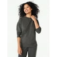 thumbnail image 5 of Joyspun Women's French Terry Sleep Top with Long Sleeves, Sizes XS to 3X, 5 of 6