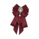 thumbnail image 2 of Broche con lazo de cinta, broche de pajarita, broche con lazo preanudado, broche decorativo moderno para dama Rojo oscuro, 2 of 9