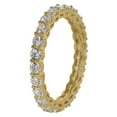 thumbnail image 3 of Precious Stars 14K Yellow Gold Prong-set Round-cut Cubic Zirconia Eternity Band, 3 of 6