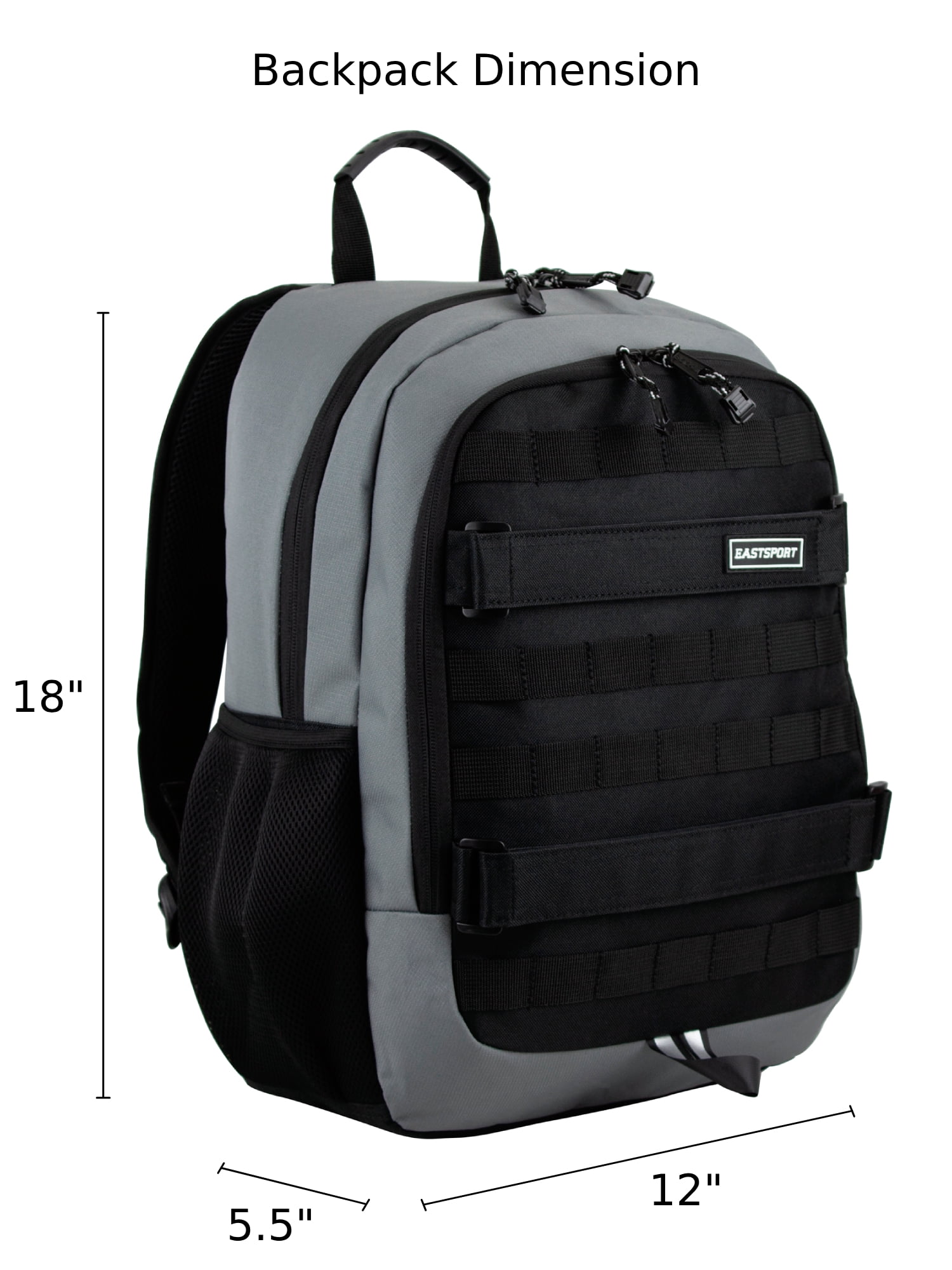 Eastsport Skatepark 180 Skater Backpack, Grey Flannel