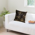 thumbnail image 3 of Juego de 2 fundas de almohada decorativas de color negro y dorado de 18 x 18 pulgadas, funda de cojín para sofá, decoración del hogar, juego de fundas de almohada para sala de estar, 3 of 5