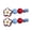 A, variant on mdesiwst 2Pcs Girl Hairpin Non-Slip Floral Design Hand-Painted Flowers Round Beads Side Bang Hair Clips Commuting Style Hair Accessories